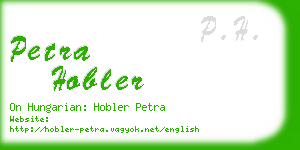 petra hobler business card